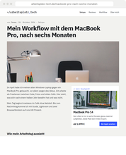 Desktop-Beispiel Tech & Gadgets